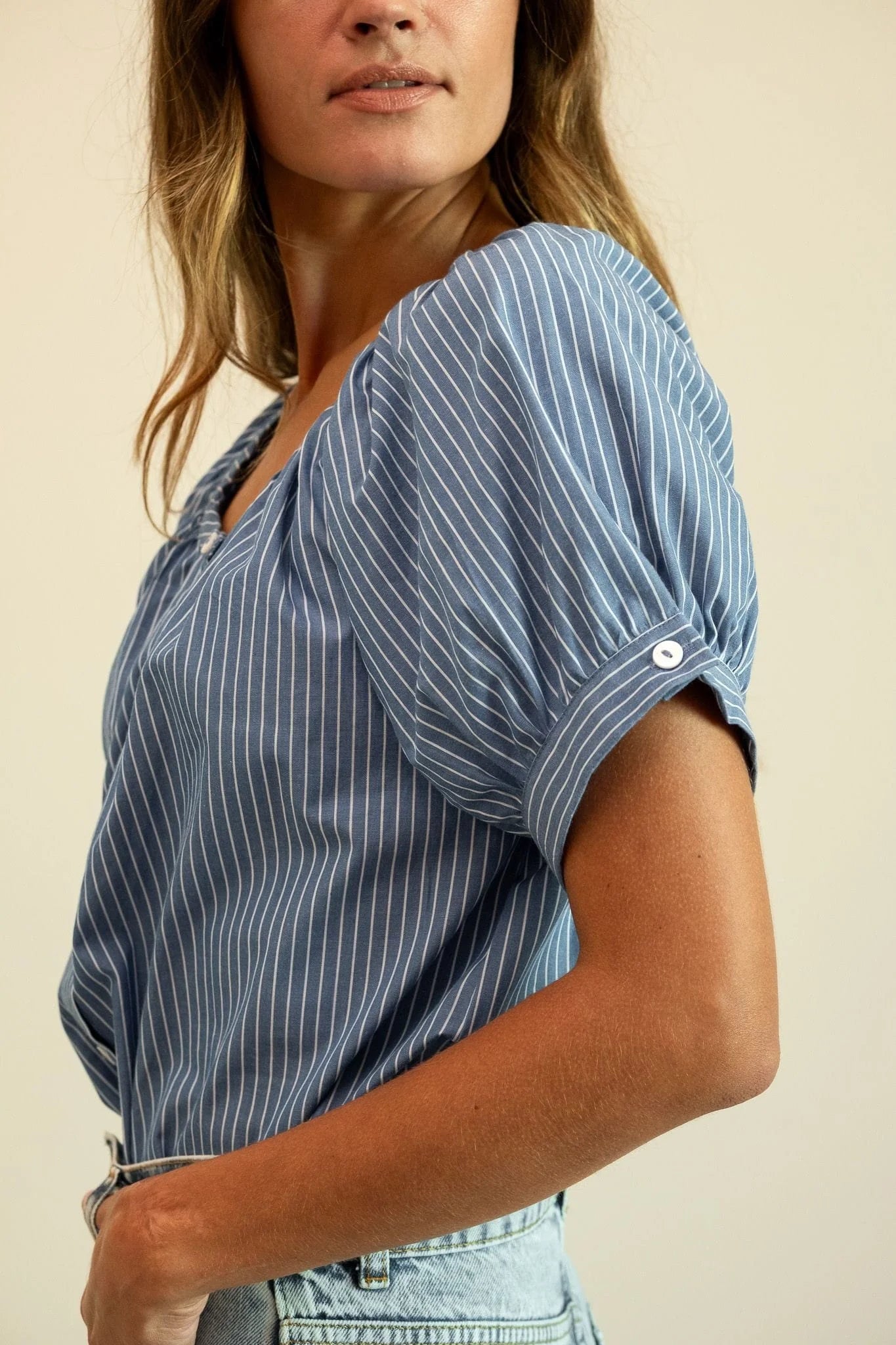 Naomi Top in Harbor Stripe