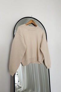 Milo Cotton Sweater in Naturel