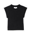 The Peak Shoulder Tee in Almost Black