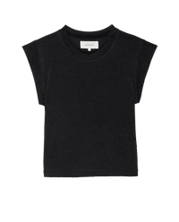 The Peak Shoulder Tee in Almost Black
