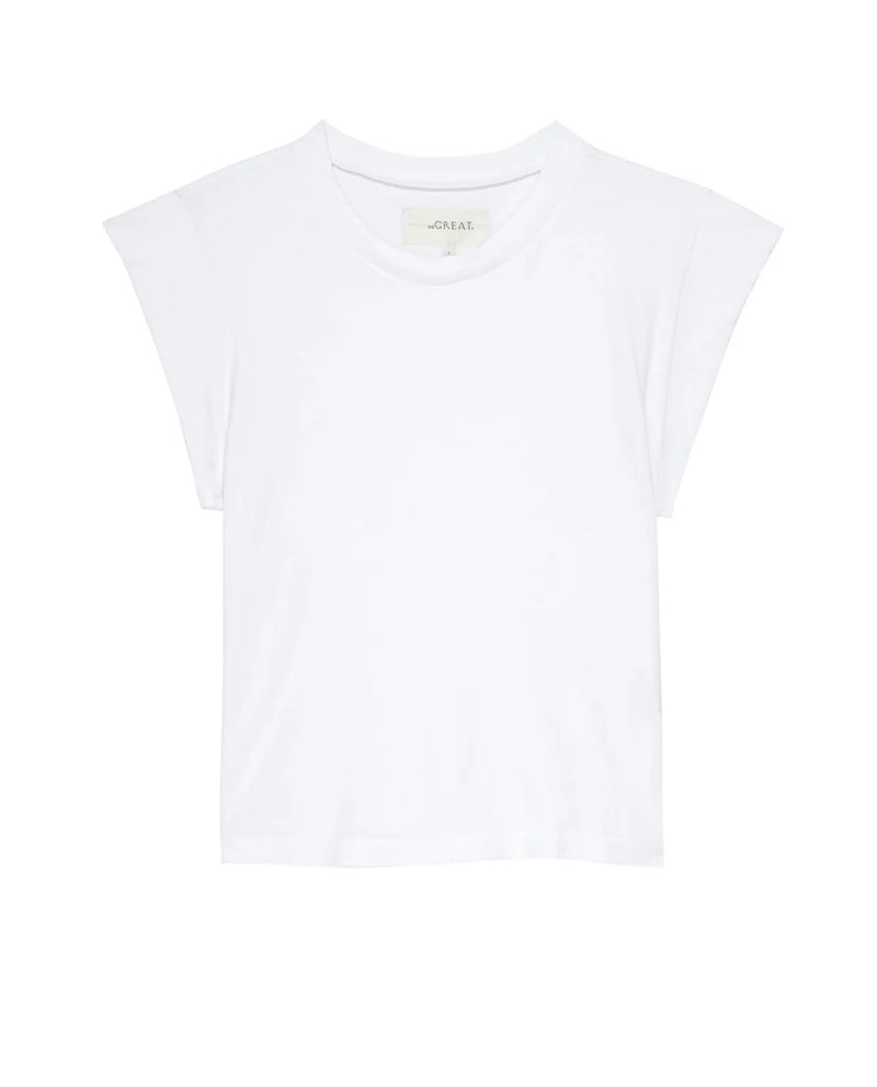 The Peak Shoulder Tee in White