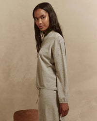 The Polo Sweater in Heather Grey