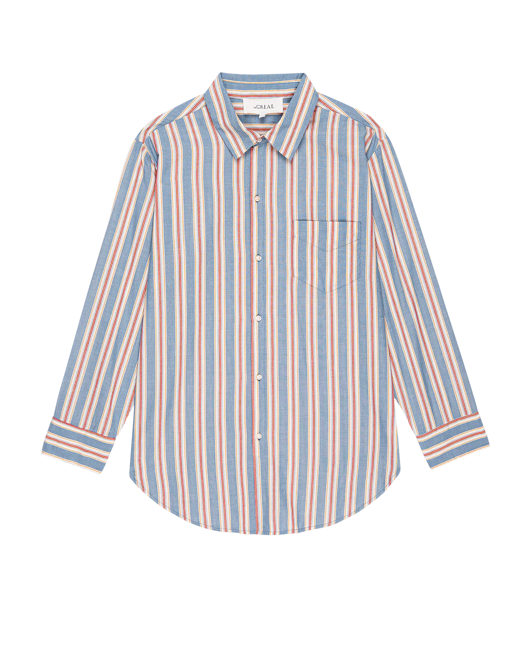 The Post Top in Blue Stripe Frontier
