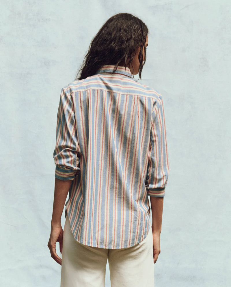 The Post Top in Blue Stripe Frontier