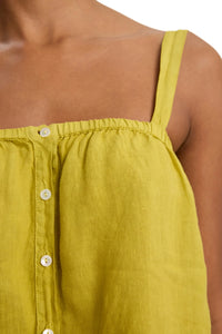 Quin Linen Top in Dandelion