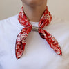 Silk Twill Scarf in Rosey Red