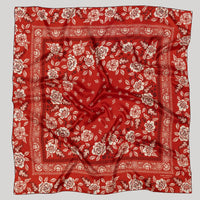 Silk Twill Scarf in Rosey Red