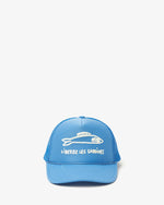 Trucker Hat in Sky Blue w/ Liberez Les Sardines