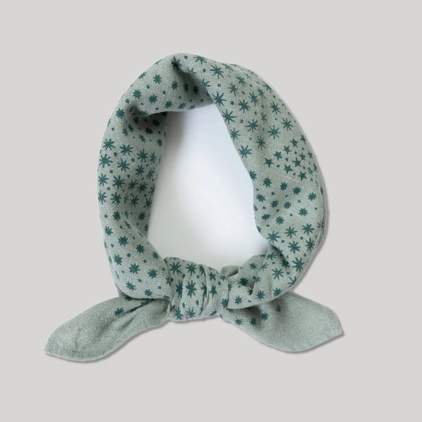 Natural Dye Silk Bandana in Eggshell Starry