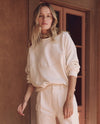 The Western Slouch Pullover in Washed White