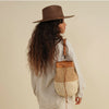 Transito Woven Backpack in Natural & White