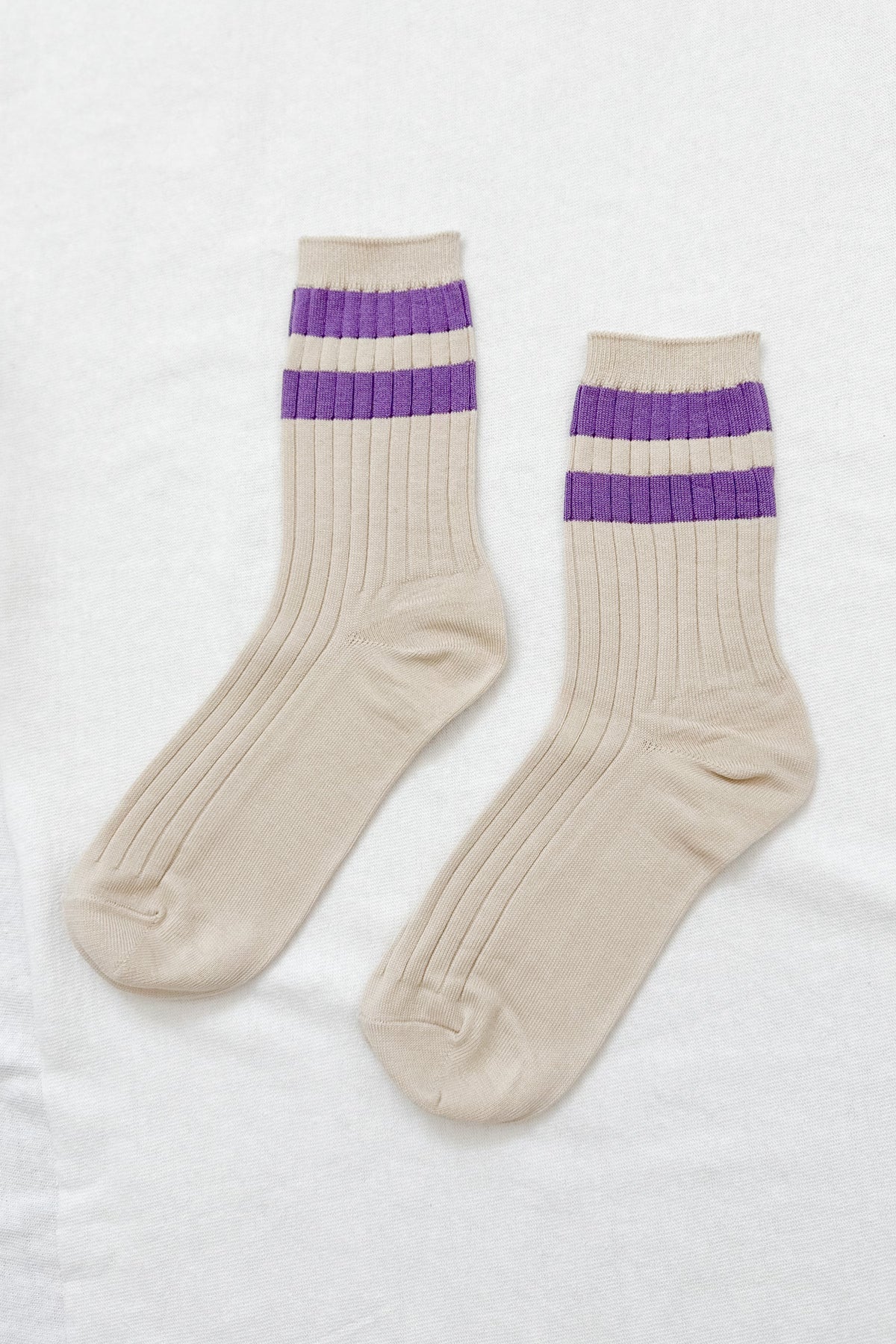 Her Varsity Socks in Ube