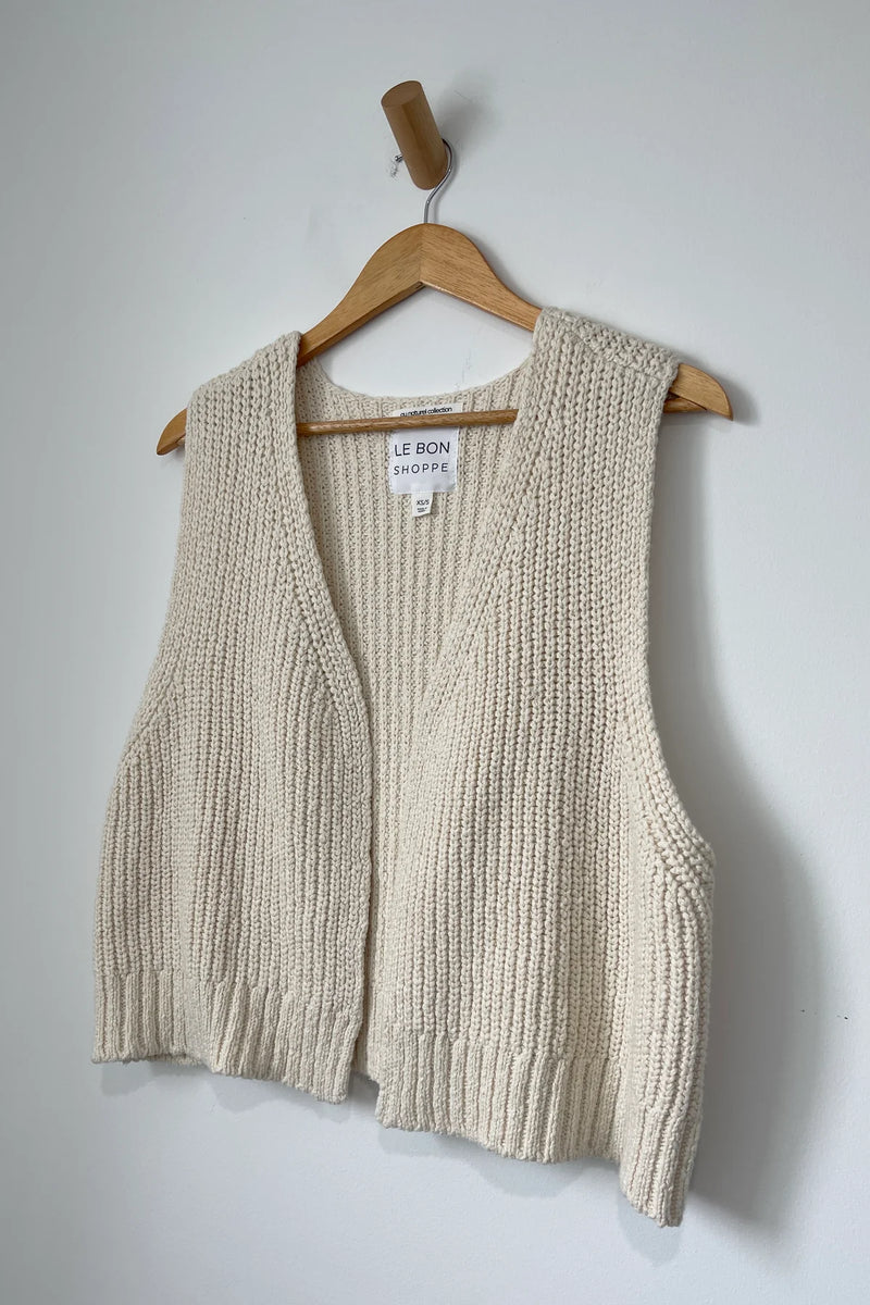 Granny Cotton Sweater Vest Naturel