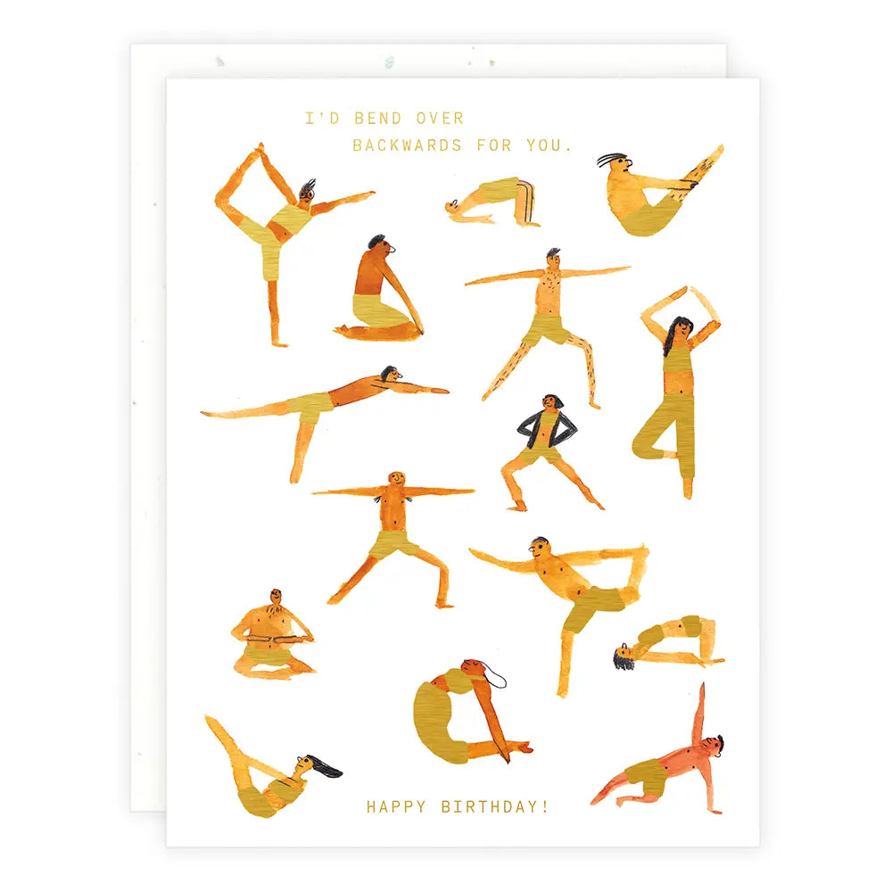 Yoga Poses Greeting Card