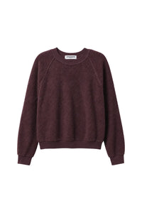 Ziggy Crew Neck Sweatshirt in Cherry Lacquer