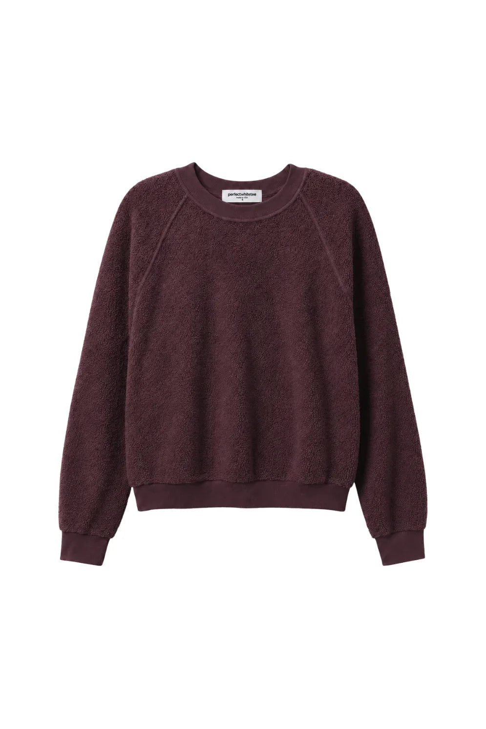 Ziggy Crew Neck Sweatshirt in Cherry Lacquer