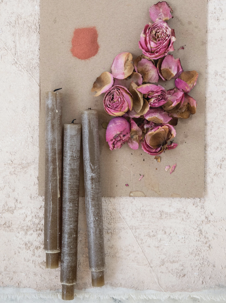 Tapered Candle Bundle Olive