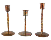 Copper Taper Candle Holder Set