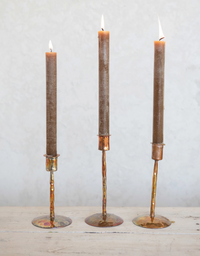 Copper Taper Candle Holder Set