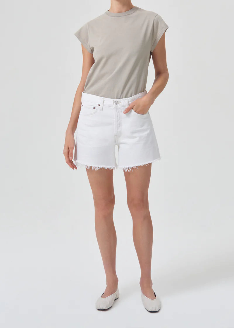 Agolde Parker Long Short - Panna Cotta